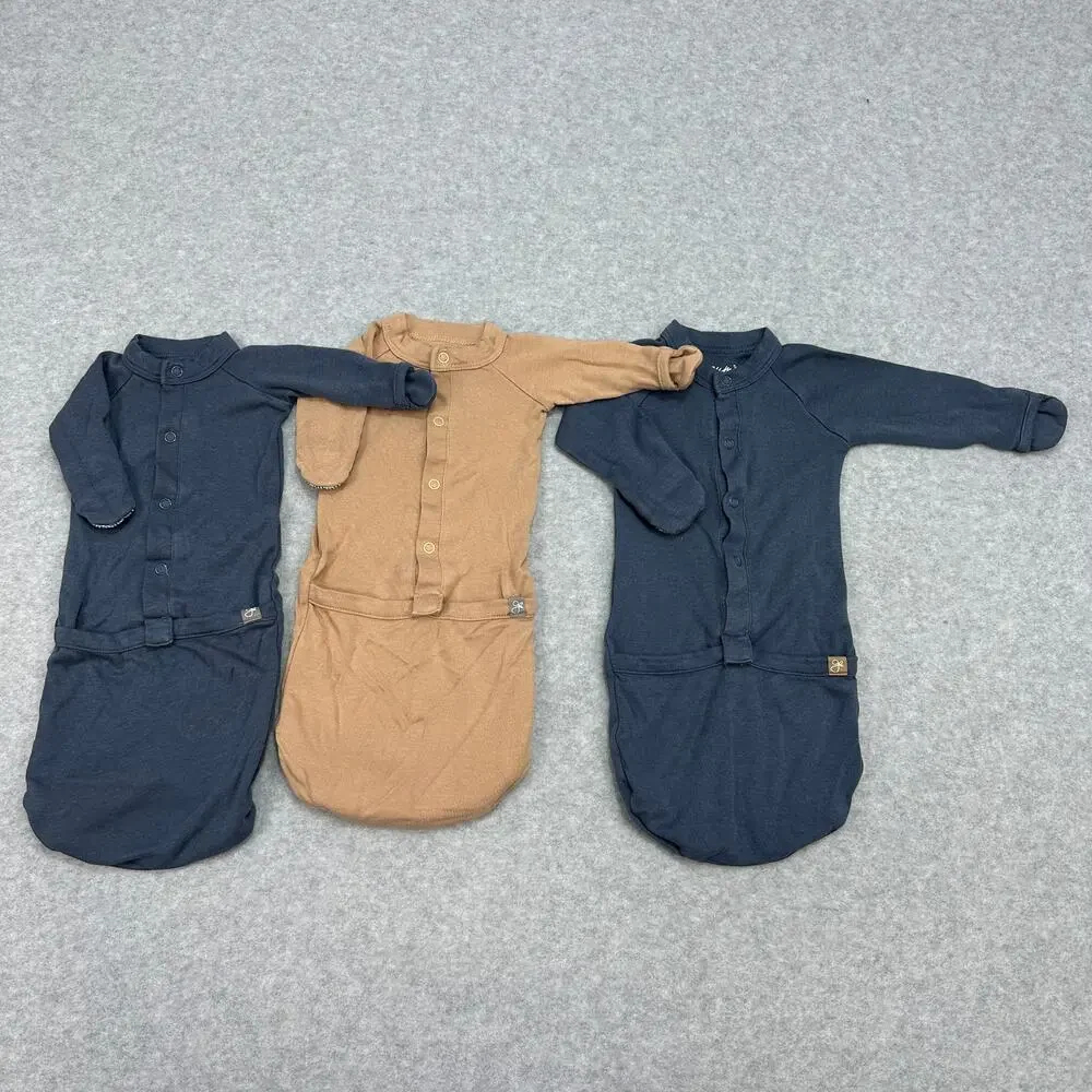 Goumi Kids Baby Sleeper/Footie Organic Cotton Neutral Bundle Pajamas Baby NB Set